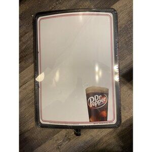 NIB Dr Pepper Soda Pop Advertising Marker White Board Sign w/ Black Metal Stand
